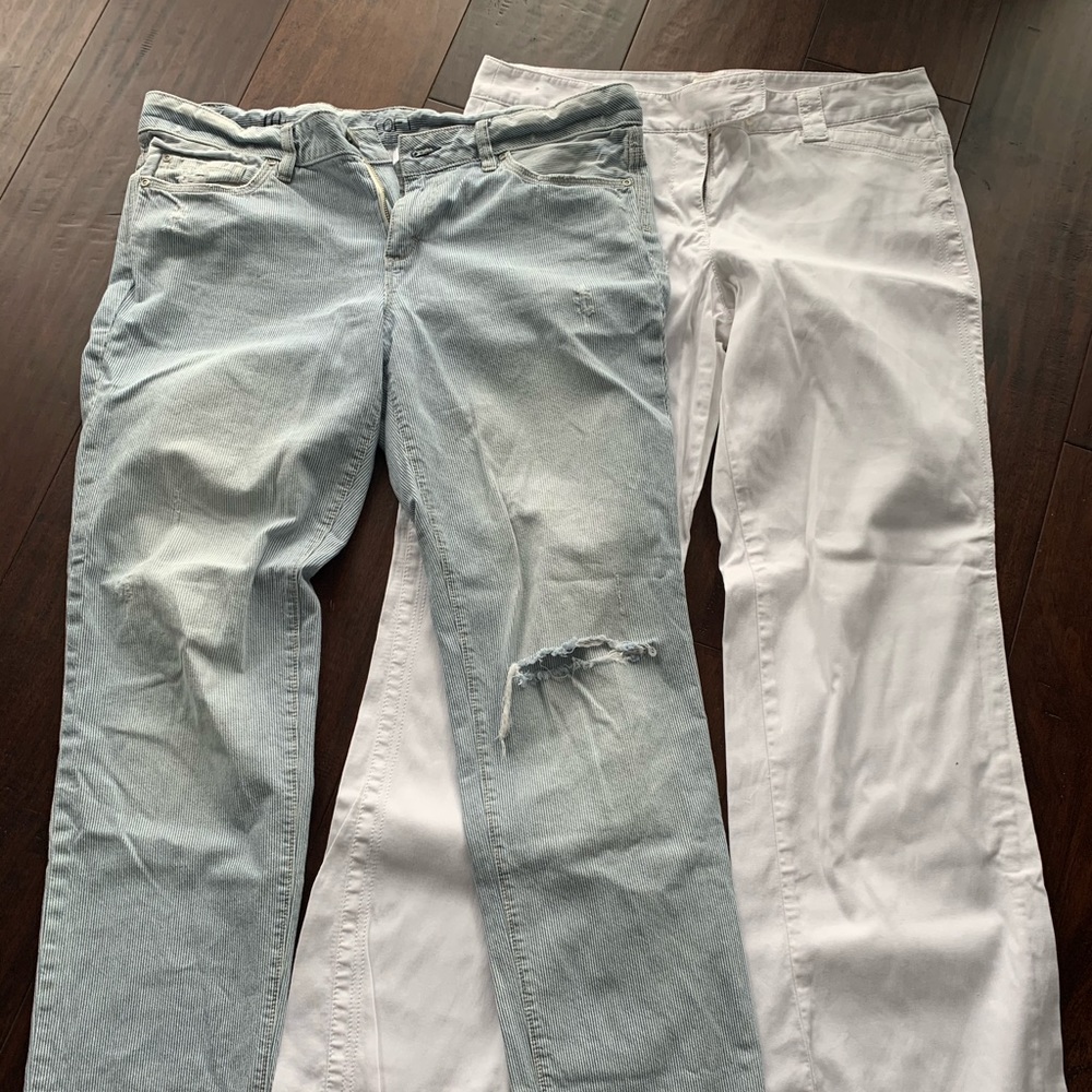 2 pairs Ann Taylor LOFT cotton pants size 10